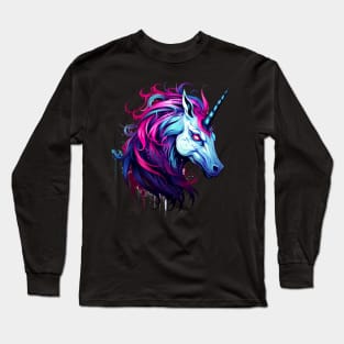 Creepy Unicorn Long Sleeve T-Shirt